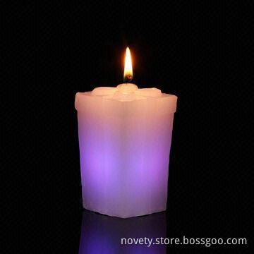 Gift Bag Real Smokeless Wax Candle, Really Change Colors When Lit